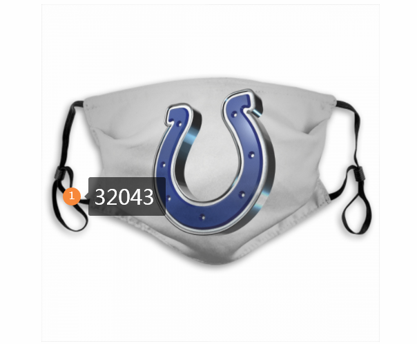 NFL 2020 Indianapolis Colts 127 Dust mask with filter->nfl dust mask->Sports Accessory